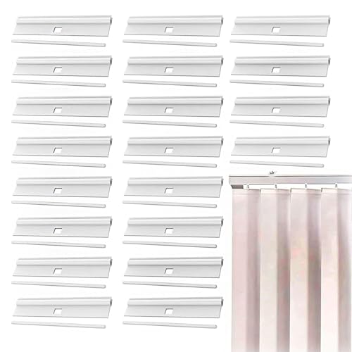20Pack Vertical Blind Hangers DIY Adjustable Vertical Blind Top Hangers Replacement 89mm (3.5) Slat Clips Vertical Blind Hanging Clips Easy Install Blinds Repair Parts Accessories - White