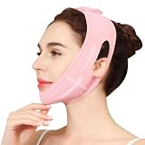 【Remodelación Del Contorno Facial】La Máscara Lifting Facial Reutilizable utiliza la fuerza física para dar forma al contorno facial de las mujeres, por lo tanto aprieta la cara, reduce la papada y las arrugas, y tensa la piel floja.