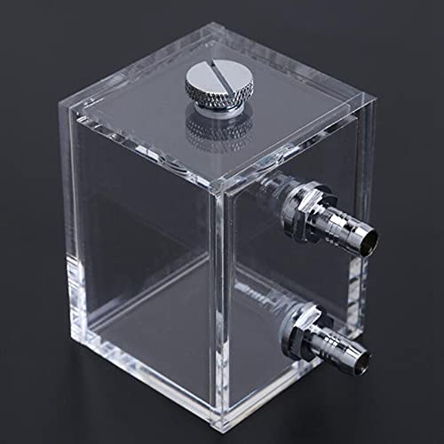 Lysee 3D Printer Parts & Accessories - 200Ml G1/4 Thread Port Acrylic Pc Water Cooling Tank for Computer Pc Water Cooling System with Tube Connector Water Block - (Color: Clear)