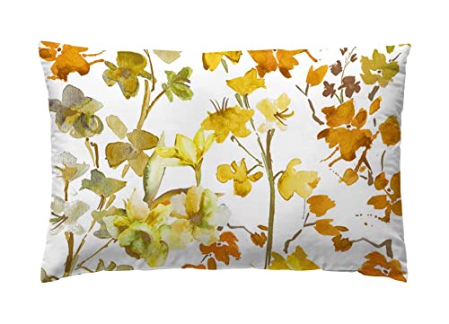 ETHERE Funda de Almohada Haku Amarillo 50x75. Incluye 2 Unidades. 100% algodón 200 Hilos, extrasuave. Cierre con Solapa Cover