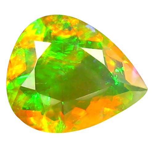 Opale éthiopienne naturelle AAA+ de 1,91 ct, pierre précieuse poire non chauffée