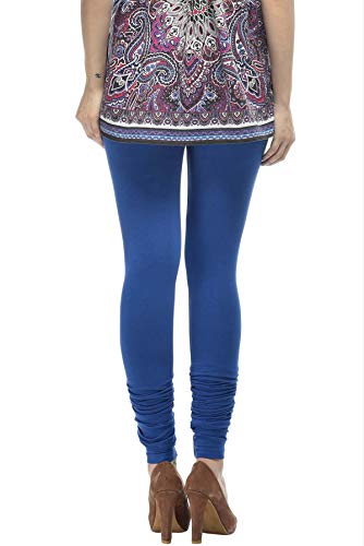 Image of Frenchtrendz Women's Cotton Spandex Stretchable Mid Rise Slim Fit Churidar Leggings Pull On