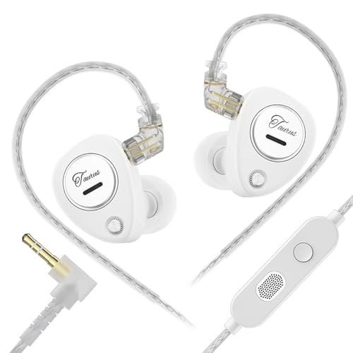 CaeorKvor Micrófonos capacitivos profesionales con sonido claro con doble controlador dinámico de alta fidelidad, auriculares intraurales con doble controlador