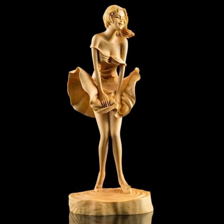 Amazon.co.jp: Lake key 女性像 美少女像 木製 伝統美術品 フィギュア