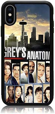 iPhone XR Case, [Grey's Anatomy Collage Series] Print Soft TPU & Hard Back Shock Absorption Protective Case Cover for iPhone XR 6.1 Inch