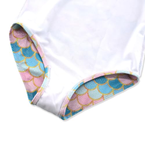 Image of Girl's One Piece Adjustable Phantom Shining Fish Scale Swimsuit