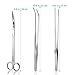 UEETEK 3 Pcs Aquatic Plant Tools Aquarium Plant Tweezers,Fish Starter Kits for Pruning Cleaning Water Plant Grass Etc,Average Length 26CM