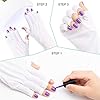 SUBAY UV Gloves for Gel Nail, UV Protection Fingerless Gloves for Manicures Nail Art, Sun Gloves for Gel Nail Lamp with UPF 50+, Long White