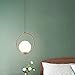 KCO Modern Gold Globe Pendant Light 1-Light Single White Glass Kitchen Island Pendant Lighting Fixture Mid Century Adjustable Chandelier for Living Room Dining Room (9.8”-Small)