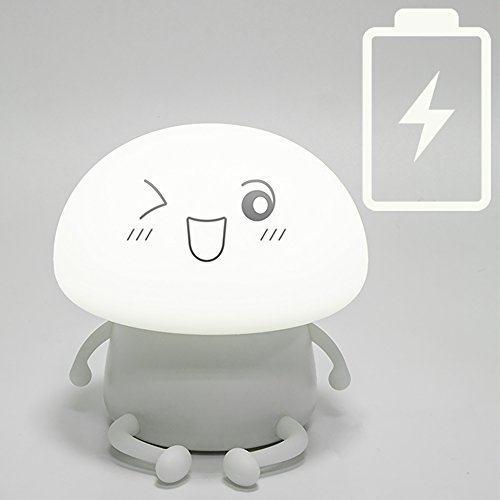 Lámpara de mesa LED Mushrom Buddy tacto silicona dimmer miniatura 5
