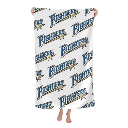 北海道日本ハムファイターズ ビーチタオル 大判 バスタオル グッズ 旅行用 通気性 吸水 速乾グッズ 家庭用 お風呂 プール ジム おしゃれ 130x80cm