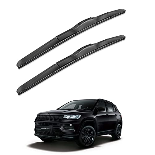 Image of Oshotto Frameless (O.E.M Type) Replacement Wiper Blades Compatible with Jeep Compass (24 inch / 18 inch)