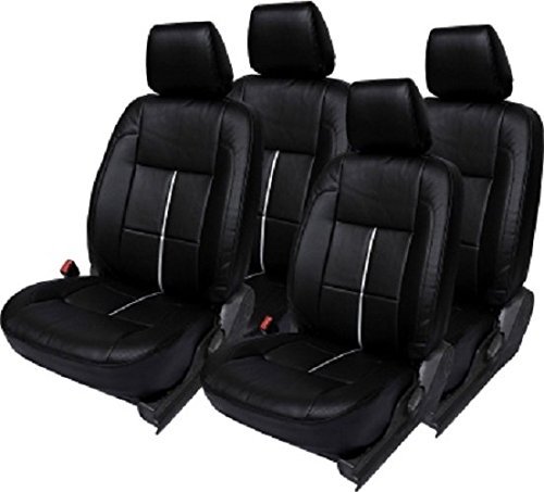 Khushal Leatherite Hyundai Eon Front And Back Car Seat Covers Set, Ks058Heon., Black