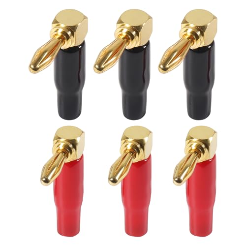 6 plugs banana ángulo derecho para cable de altavoz miniatura 1