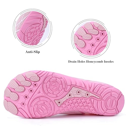 Image of Queday Water Shoes for Women Men Quick Dry Barefoot Shoes Athletic Lightweight Sports Aqua Socks Outdoor Swim Hiking Diving Surf Fishing Walking Kayaking