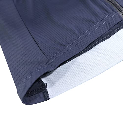 Lo.gas Cycling Jersey Men Short Sleeve, Road Bike Jerseys Full Zipper with Pockets, Bicycle Clothing Breathable Quick Dry