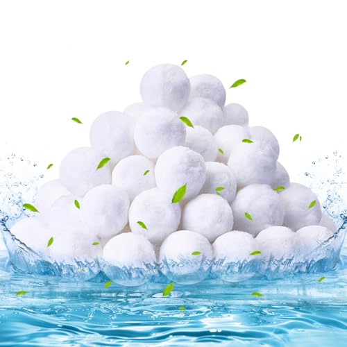 CIRULL Bolas Filtro Piscina 800 g,28 kg Bolas de Filtro de Arena de Repuesto, Reutilizables, para Piscinas, acuarios, aptas para Varios Sistemas de filtración, Color Blanco