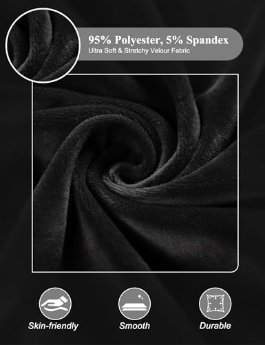 MIDNIGHTSUN Women's Velour Tracksuit 2 Piece Full Zip Hooded Sweatsuits Outfits Velvet Sportswear Jogging Set4