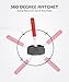 UNLRAE Brake Caliper Compression Tool,Brake Pad Spreader with 360° Swing Ratchet & 2 Hook,Car Accessories Heavy Duty Caliper Piston Compressor Tools,Automotive Tool,Used in Most Cars,Trucks (Red)