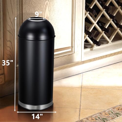 Image of PioneerWorks 17 Gal / 65L Open Top Trash Can Commercial Grade Heavy Duty Tall Commercial Trash Can Brushed Stainless Steel for Outdoor | Kitchen Waste Bins for Home, Office, Restaurant, Restroom