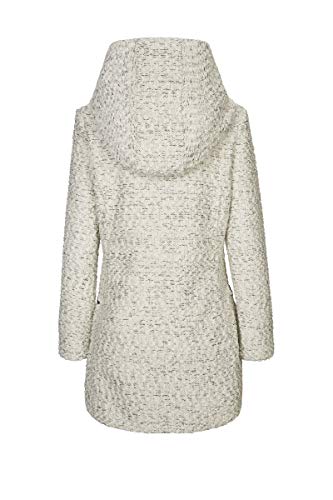 G.I.G.A. DX Damen Roshana Strickparka Strickmantel Parka In Strickoptik Mit Kapuze, Off White, 36 EU