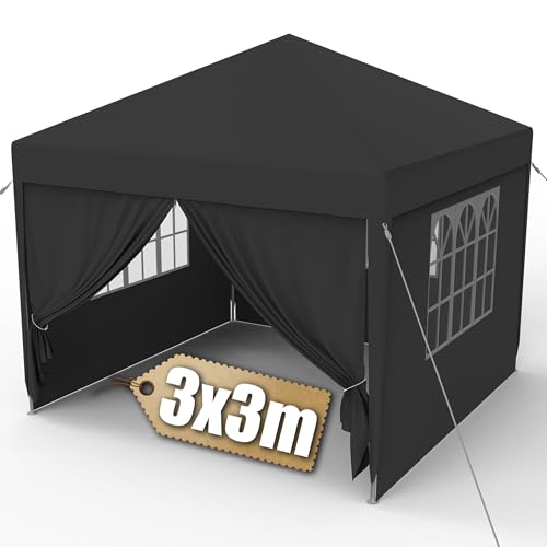 Suusolny 3x3m Pavillon Stabil Partyzelt Wasserdicht Winterfest...