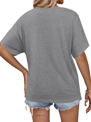 Image of Hilinker Womens Sexy Off The Shoulder Tops Short Batwing Sleeve T Shirt Oversized Casual Tee