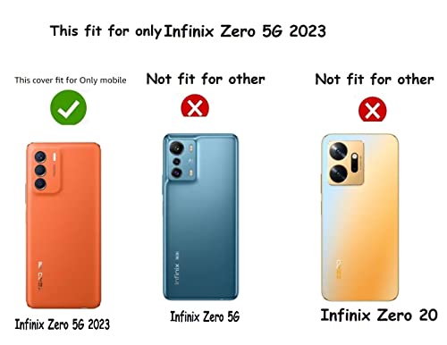Image of COVERBLACK Rubber Back Cover for Infinix X6815D / Zero 5G 2023 - Transparent