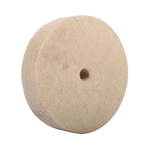 Wnvivi 4 Inch Polishing Wool Wheel,100x25mm,Round Polishing Buffing Grinding Wheel,Soft Felt Polisher Disc Pad