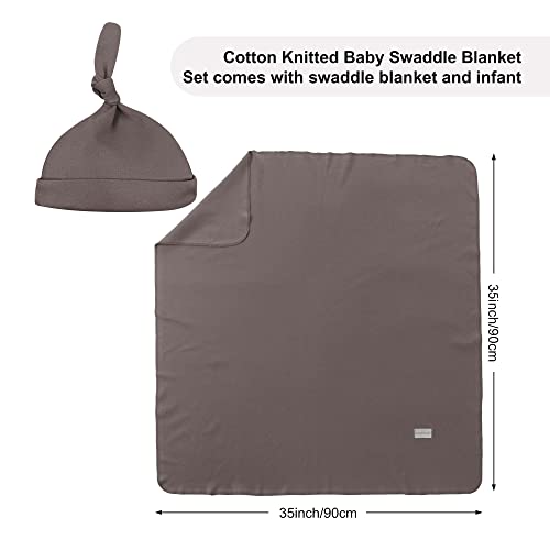 Image of Miracle Baby Swaddle Blanket and Hat Set, Newborn Swaddle Wrap, Receiving Blankets, Burping Cloth & Stroller Cover, Perfect for Boys Girls