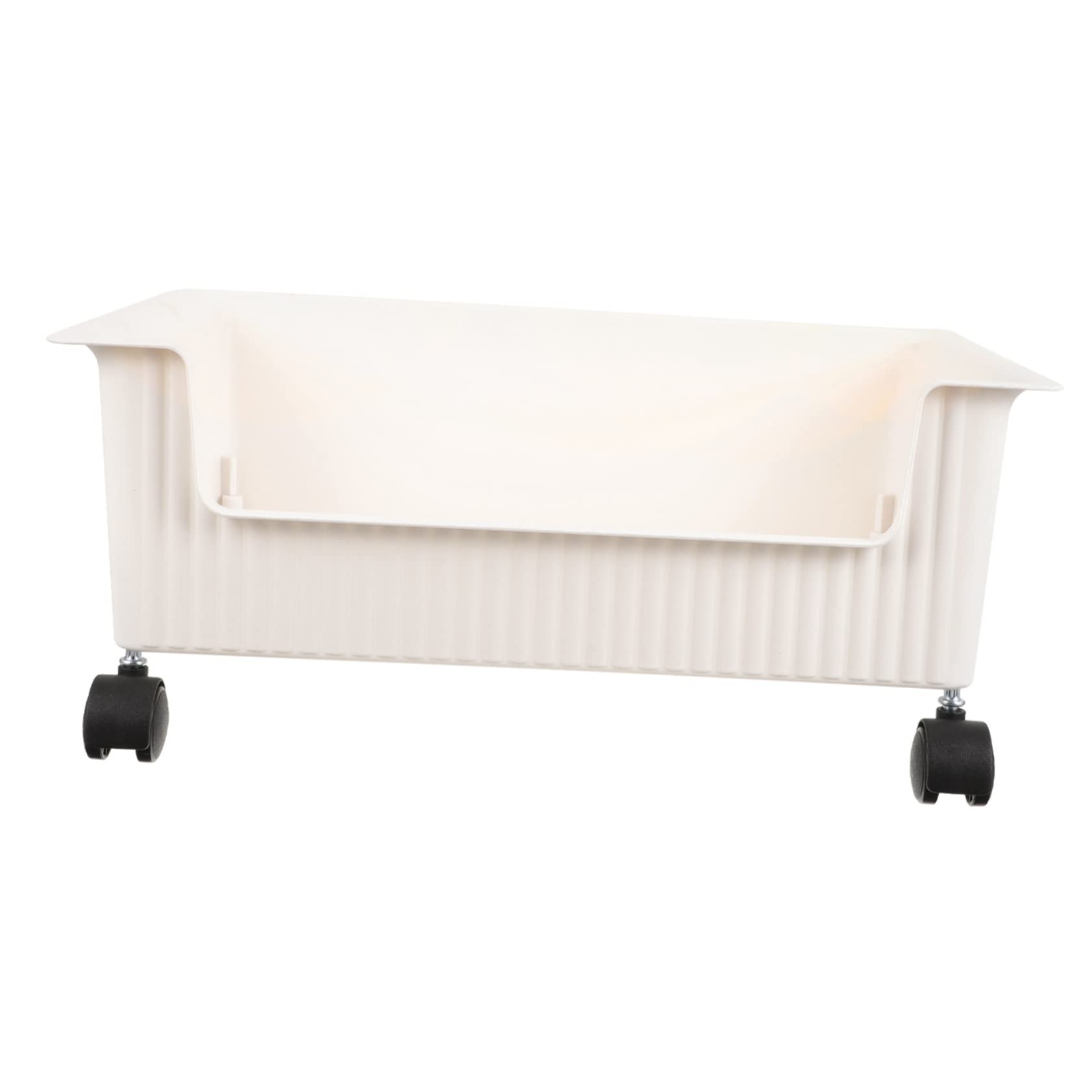 Boîte de Rangement Plastique avec Roulettes : Meuble Mobile de Grosse Capacité