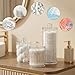 Imagen de 3 Pcs Soporte para Bastoncillos de Algodón y Dispensador de Discos Transparente Organizador de Almohadillas con Tapas Caja Maquillaje Cajones Tocador para Cosmeticos Baño Hisopos Salón Accesorios