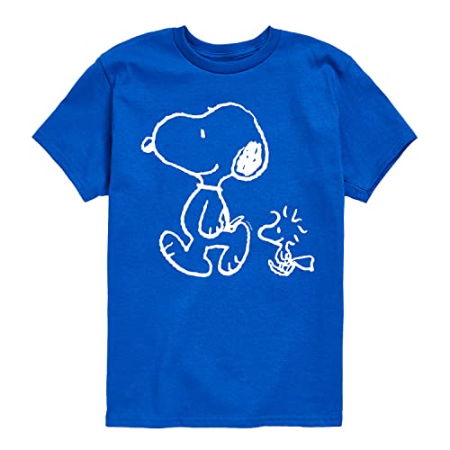 HYBRID APPAREL - Peanuts - I'll Follow You - Snoopy & Woodstock - Toddler & Youth Short Sleeve Graphic T-Shirt
