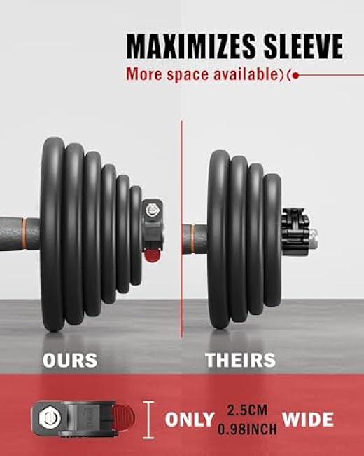 Mini Pro Barbell Clips 1 inch I Multi-Size Adjustable Barbell Collar I 1 inch Barbell ClampsIQuick Release Weight Clips Pair of Locking for Dumbbell Bar