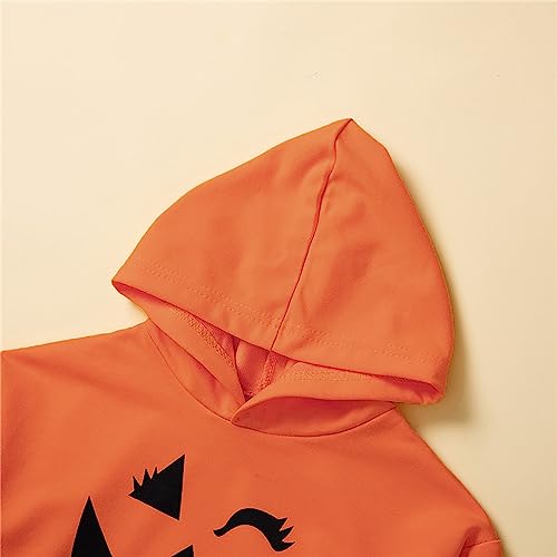 Toddler Boys & Girls 2023 Halloween Clothes Fall Casual Long Sleeve Ghostface Print Hooded Sweatshirt Hoodies For Girls3