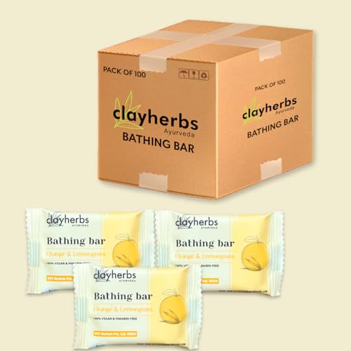 Image of 15g Soap, (Pack-100) Orange & Lemongrass Hotel Toiletries Soap, Travel Soap, Guest Room Amenities Soap, Hospitality Kit, Small Soap, Marriage Hall, Mini Size Soap