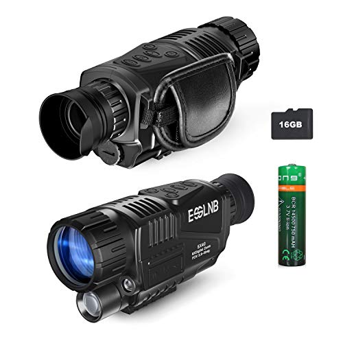 40mm Night Vision Monocular 5X Digital Infrared Monocular 1.5” LCD Take Photos/Videos and Playback with 16G for Hunting Security Surveilla