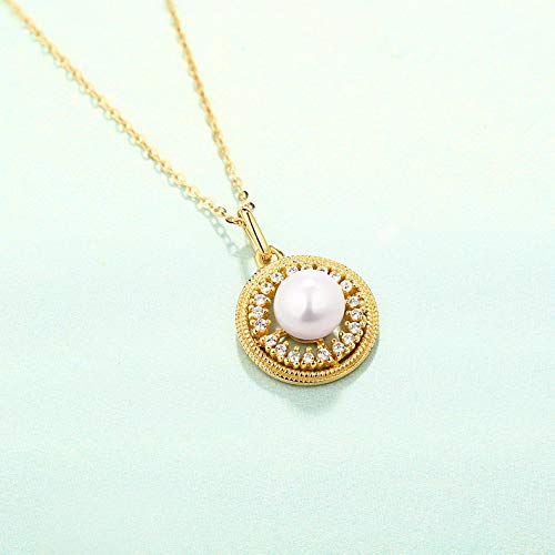 Collier argent sterling et perles d'eau douce naturelles WZGWDC