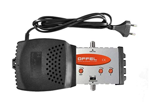 AMPLIFICATORE DI LINE DTT VHF+21/60 24db 15V 125dBuV 1TX20 OFFEL 25-060