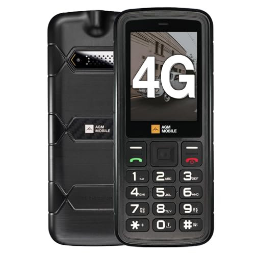 AGM M9 Handy ohne Vertrag, 2.4 Zoll Farbdisplay,Robust, Batterie 1000 mAh,(IP68),Stoßfest,Baustellen Tasten,Taschenlampe,Dual SIM,Tastenhandy - Schwarz AGM M9 Handy ohne Vertrag, 2.4 Zoll Farbdisplay,Robust, Batterie 1000 mAh,(IP68),Stoßfest,Baustellen Tasten,Taschenlampe,Dual SIM,Tastenhandy - Schwarz