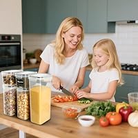Withosent 0.8L Vorratsdosen Luftdicht Set, 12er Aufbewahrungsbox Küche mit Deckel Kunststoff, Vorratsbehälter Organizer Mikrowellengeeignet zur Makkaroni, Snacks, Süßigkeiten, Obst, Cornflakes – Ansicht 7
