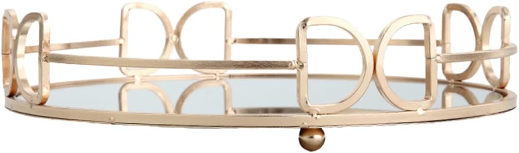 Gold Decorative Tray Jewelry Storage Light Luxury Home Storage Tray Craftsmanship