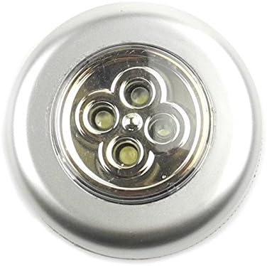 TigerTu Work Light 4 LED Roundness Portable White Light Pocket Light,with Sticky Back,1 Piece