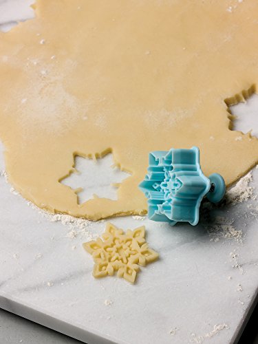 Fox Run Intricate Assorted Winter Snowflake Pastry/Cookie/Pie/Fondant 2" Stamper And Cutters 2", Set Of 4, Multi-Color #TOP6