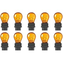 CEC Industries #3757NALL Amber Long Life Bulbs, 12.8/14 V, 26.88/8.26 W, W2.5x16q Base, S-8 shape Box of 10