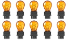 CEC Industries #3457NA (Amber) Bulbs, 12.8/14 V, 28.16/8.26 W, W2.5x16q Base, S-8 shape (Box of 10)
