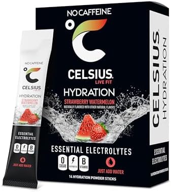 CELSIUS Hydration™ Strawberry Watermelon, Sugar Free Electrolyte Hydration Drink Mix (Pack of 14)