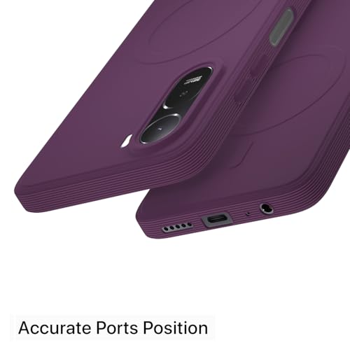 Image of Pikkme Back Cover for Redmi A7 Pro /Poco C85x 5G Soft Matte Silicone Mag-Safe Design (Mag-Safe Not Support) Camera Protection | Slim Fit Bumper Cover (Purple)
