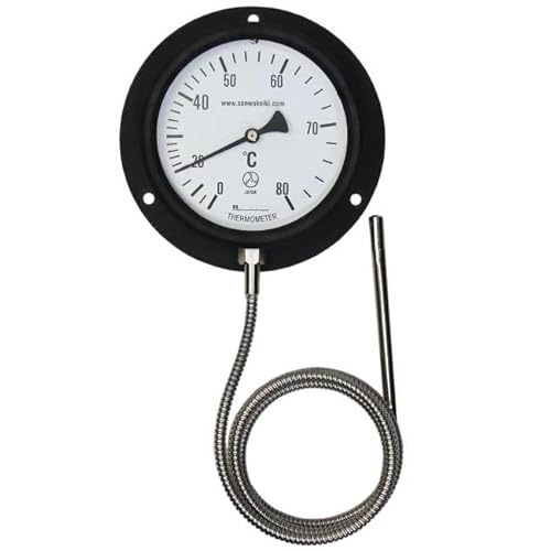 三和計器製作所 RF-100 一般温水用温度計 L=1.2m 業務用一般風呂浴槽用温度計