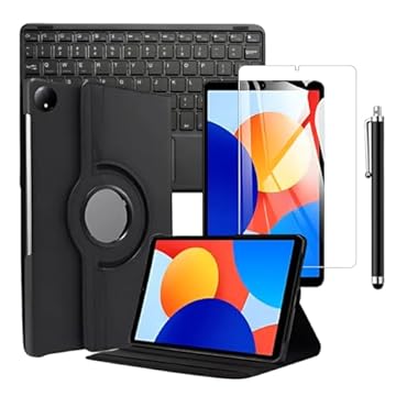 Blance, Kit Capa Giratória Com Teclado + Película de Vidro + Caneta Para Redmi Pad SE 8.7